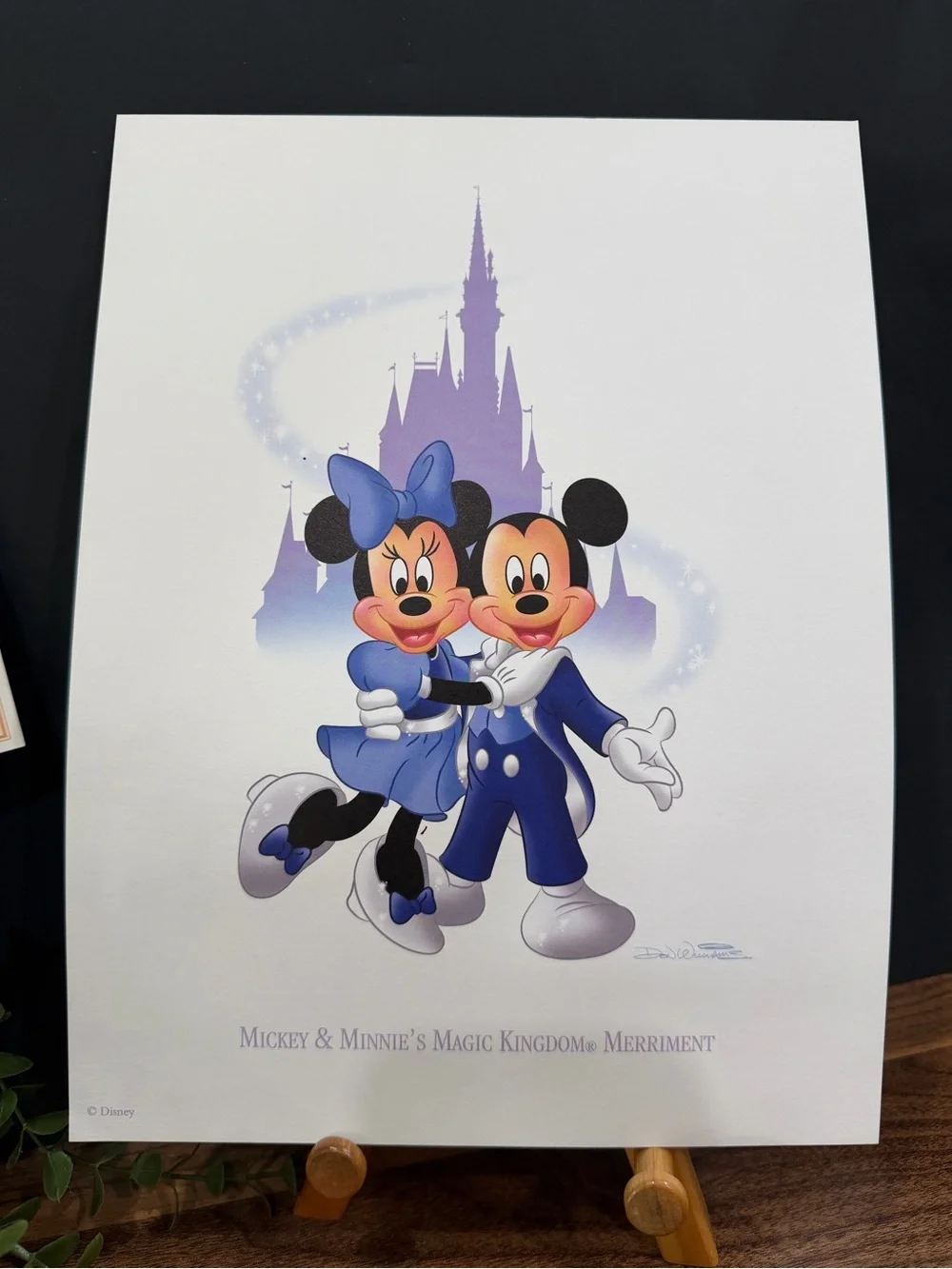 MICKEY & MINNIE'S MAGIC KINGDOM MERRIMENT FRAMED PRINT W/ COA BY DON WILLIAMS